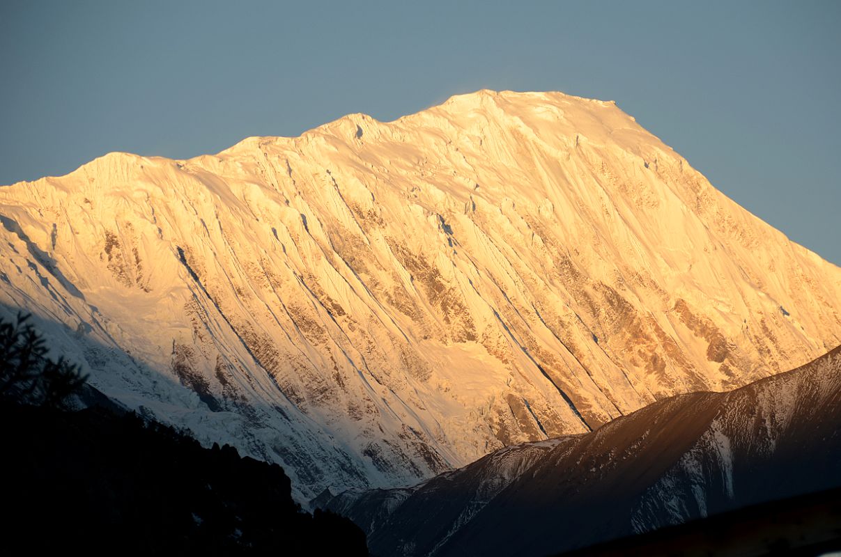 10 La Grande Barriere and Tilicho Peak Close Up Just After Sunrise From Manang 